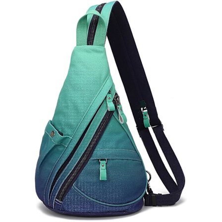 Canvas Sling Bag - Liten Crossbody ryggsäck Shoulder Casual Daypack ryggsäck för män kvinnor
