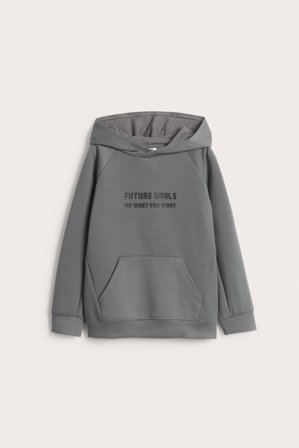 Kappahl | Bluza z kapturem, z materiału interlock | Szary