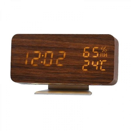 Temperatur- og fugtighedsmåler med bordur til soveværelse og kontor, baggrundsbelyst nøjagtig monitor med tydelig aflæsning - YVAN