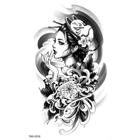 Små blommiga arm-tatueringsklistermärken (2 st)