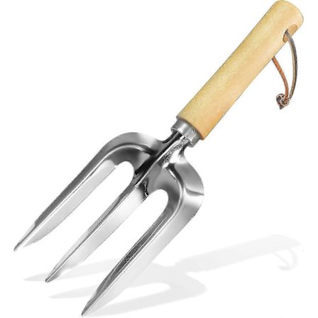 Håndgreb til haven - Rustfri stål gaffel til super nem havearbejde, dyrkning, plantning, løsning & gravning, omplantning, lugning - Comp UXV