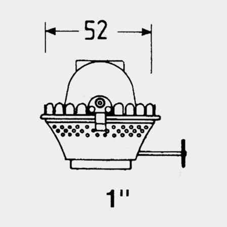 Brännare till oljelampa DHR, 1"