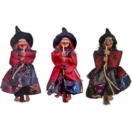 3 stk. Hængende Heks Dekoration - Gyser Spøgelseshus Rekvisitter