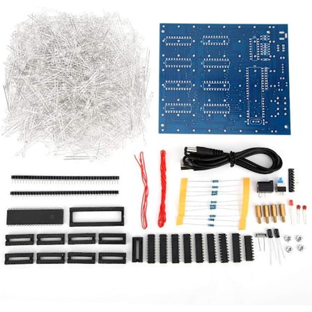3D led kub, 8 x 8 x 8 cm printed kretskort, 3D LED-ljusdelar lätt att löda Vit LED-kit, för 8 x 8 x 8 cm kuber som dekorerar matsalen