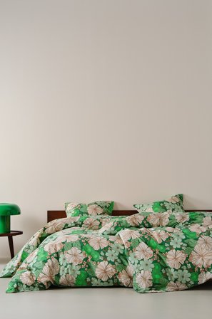 Jotex - Bold Dynetrekksett Enkeltseng Grønn/multi - FIORI - Kjøp Enkeltseng hos Jotex