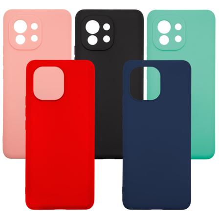 Xiaomi Mi 11 Lite Matt Ultratunn Silikonskal - Fler Färger Svart