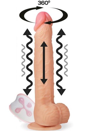 Realistic Remote Control Vibrating Dildo - Woome.pl