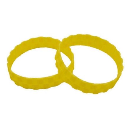 2 kpl Robotti-imurin liukueste- ja kulumista estävä rengaskumi robotti-imurin lisävarusteille, keltainen bs