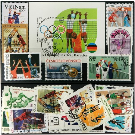 Volleyball 1 miniark og 24 frimærker