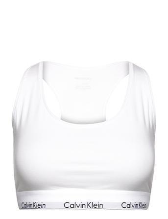 Unlined Bralette Lingerie Bras & Tops Soft Bras Tank Top Bras Hvid Calvin Klein