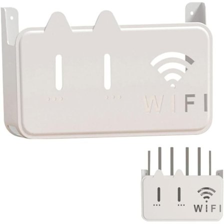 Cache Box, Internetboxhållare, WiFi-routerförvaringslåda, Väggmonterat fäste, Väggförvaringshylla för vardagsrum, TV, Heminredningshylla, Vit