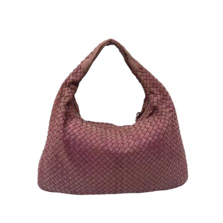 Bottega Veneta Vintage Pre-owned Leather shoulder-Tass , Paars , Dames , Maat: ONE Size Vintage Tassen