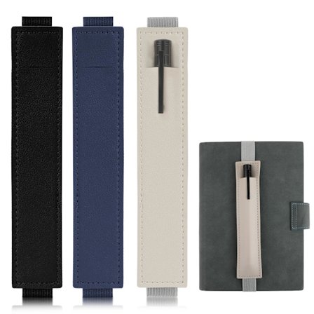 3 stk. Penneholder for notatbok, PU-skinn Pennelomme Elastisk bånd Penneblyantholder for kontorbøker