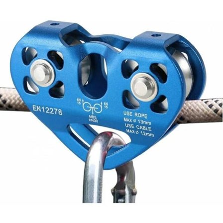 Linbane Tandem Klättring Dubbel Tandem Hastighet Dubbel zipline vagn med länk karbinhake, A