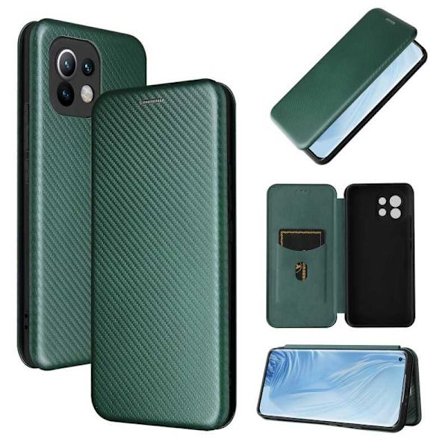 Xiaomi Mi 11 Flip Case -korttipaikka CarbonDreams Green