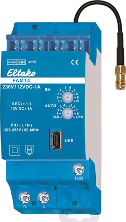 Eltako FAM14 Antennemodul 230 V, 126 utgangskanaler, Elfordeling & strømforsyning