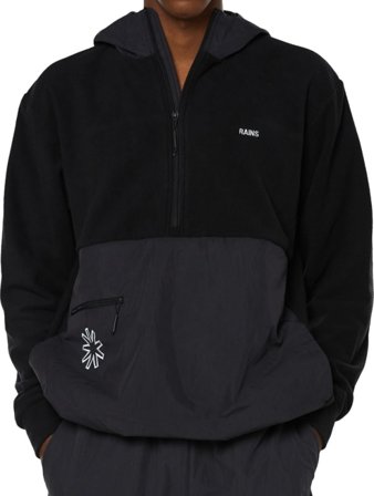 Rains Fleece Hoodie Unisex Mid layer tops Black M