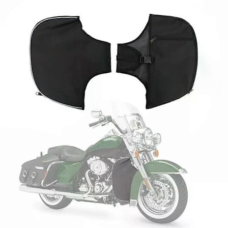 Motorcykel Bløde Lavdele Elefantører Benvarmer Taske Chaps m/ Opbevaring Til Harley Touring Electra Street Trike Road King 1998-2020
