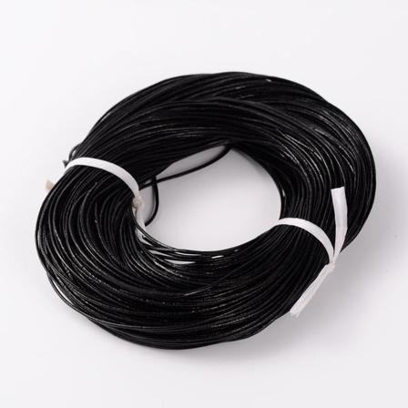 100 mt. Sort læderrem 1,5 mm. tyk