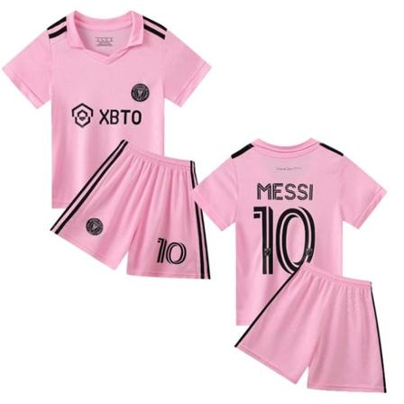 Sommarens nya Miami No.10 Messi fotbollsdräkt för barn away game 18(105-115CM)