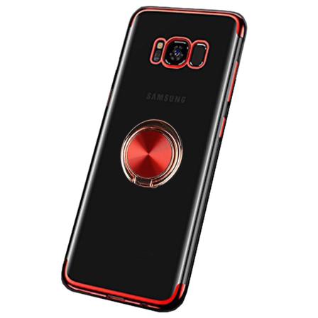 Silikonskal Ringhållare - Samsung Galaxy S8 Röd Röd