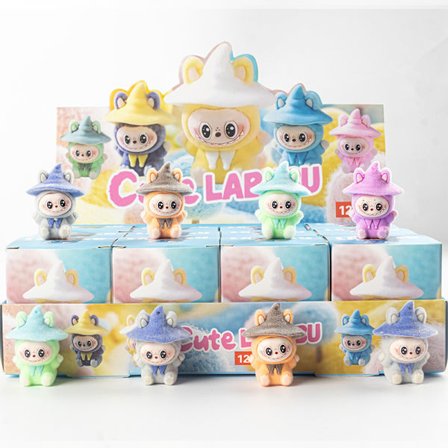 12-pakning Monster Adventskalender 2025 – Overraskelses Blindboks med Hule Juledekorasjoner & Trendy Leker, Trollmannutgave