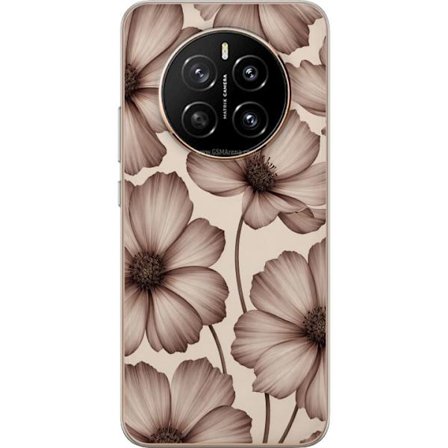 Kompatibelt Mobildeksel til Honor Honor Magic7 Myke blomster i tidløs beige eleganse