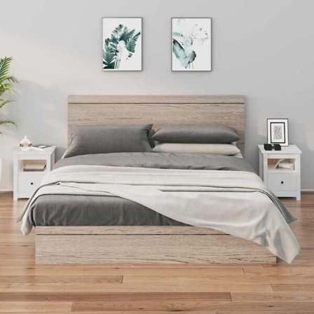 vidaXL Sängbord 2 st vit 40x35x49 cm massiv furu