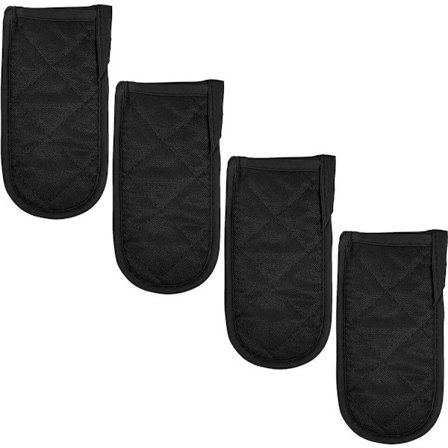 4 valurautapannun kahvasuojusta, musta, lämmönkestävä ja luistamaton, konepestävä, turvallinen kahvasuoja pannuille ja kattiloille leivontaan ja 