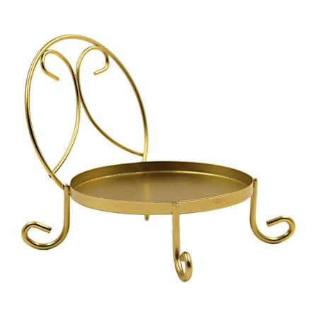 Ljusstake i Metall Kreativ Liten Rund Stol Ljusstake Smycke