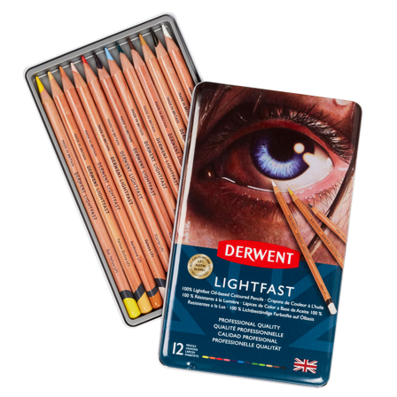 Derwent Lightfast Crayons de couleurs Ensemble de 12
