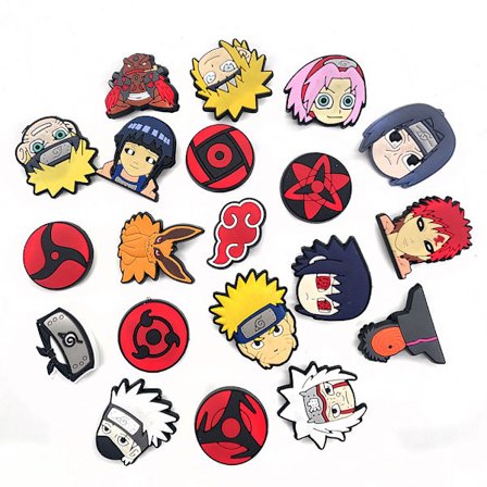 #27 stk Naruto Sharingan Crocs DIY Skotilbehør#