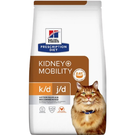 Hill's Prescription Diet Feline - k/d + j/d Kidney + Mobility - Dry Cat Food 3 kg - Katt - Kattefôr & kattemat - Veterinærfôr for katt - ZOO.no