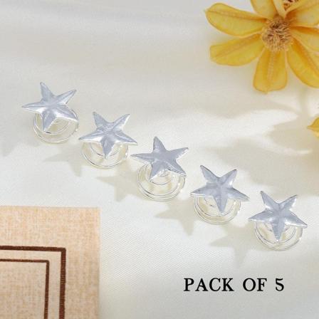 Stjärnhårklämmor Guld Hårklämmor 5-pack Makeup Hårprydnader för Kvinnor