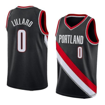 Damian Lillard #0 Basketballdrakt 21/22 Sportsuniform for menn - Perfet Black 2XL