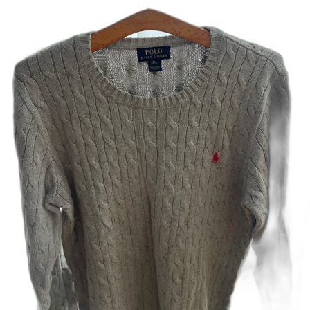 Grå stickad tröja från Ralph Lauren