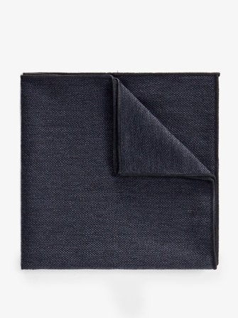 John Henric Men's Grey Pocket Square Wool Size Onesize