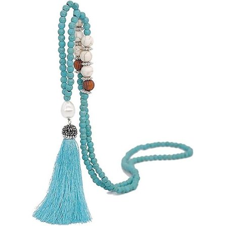 Röyhelökaulakoru Turkoosihelmet Kaulakoru Naisille Muotikorut