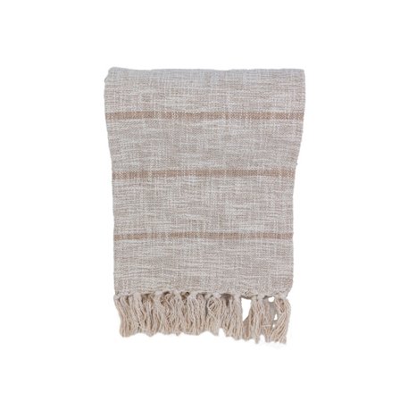 Koristeellinen beige huopa 130x170 cm kangas