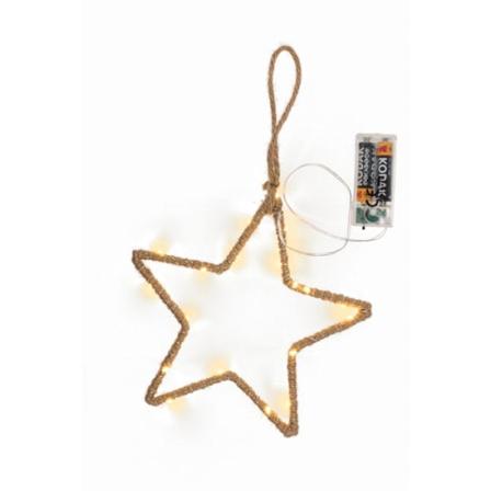2-Pak - Julestjerne / Trådløs LED-lampe - Juledekorasjon Brown