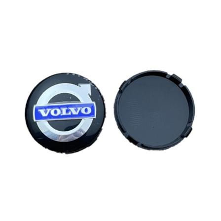 64mm pakke med 4 centerkapper Volvo sølv én størrelse Black Blue