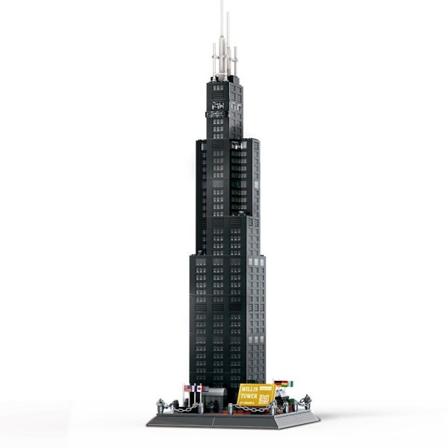 By Gate utsikt berømt arkitektur Willis Tower Chicago Bygning Klosser murstein Bygging leker