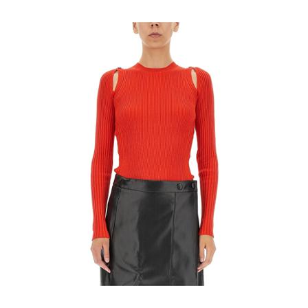 Proenza Schouler Ribbed Trui , Rood , Dames , Maat: L