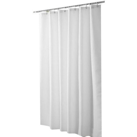 1 st enfärgad duschdraperi vattentät duschdraperi badrumsavskiljningsdraperi (1,8x2,0m vit)