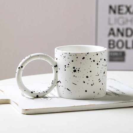 Light Luxury Spotted Mug Creative Dotted Cup 300 ML Ceramic Coffee Drinks Container