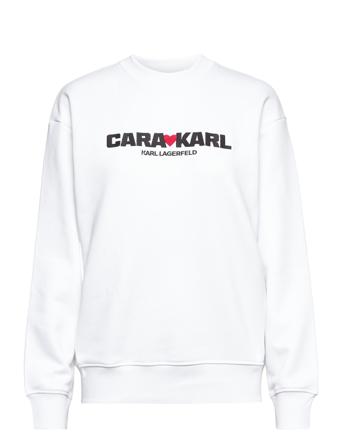 Klxcd Unisex Logo Sweatshirt Sweatshirt Trøje Hvid Karl Lagerfeld