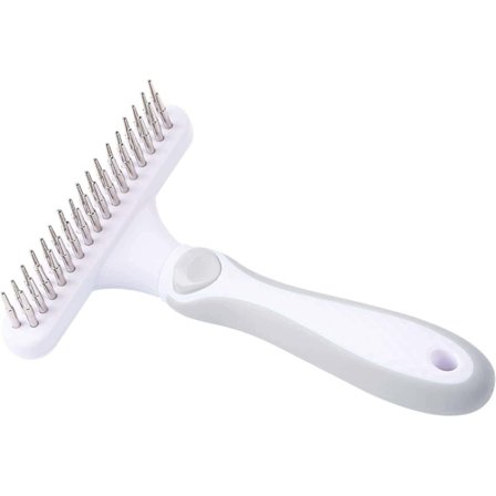 Børste for kjæledyrpleie - Dobbel rad kam for underullsfelling og dematting for hunder og katter - Fjerner forsiktig løs underull, matter og hår