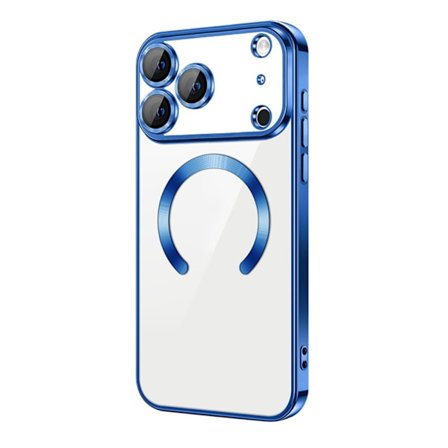 iPhone 17 Pro Max Cover – Metallic Cover med Magnetisk Kompatibilitet, Slankt Design - Blå
