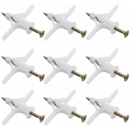 50 sæt gipsvægdyvler i plast, selvborende ekspansionsrør, flydyvler til de fleste lette vægge i gips