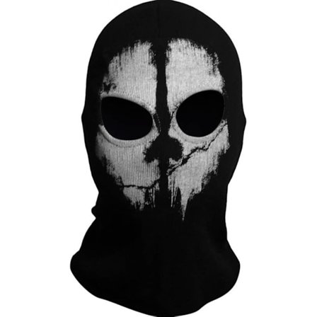 Unisex Ghost Print Strumpa Balaclava Mask Bra för Krigsspel Halloween Cosplay